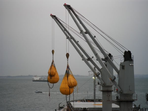 slewing ring application in ship crane Aplicare inel de lingură în macara navelor